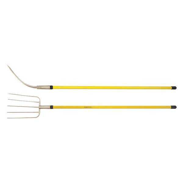 Ampco Safety Tools Manure Fork, Non-Magnetic, 9" x 65-1/2" L - F-4FG