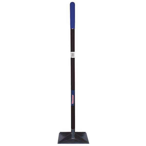 Westward Tamper, Steel, 10in.L x 10in.W, Rubber Grip - 38ZD97