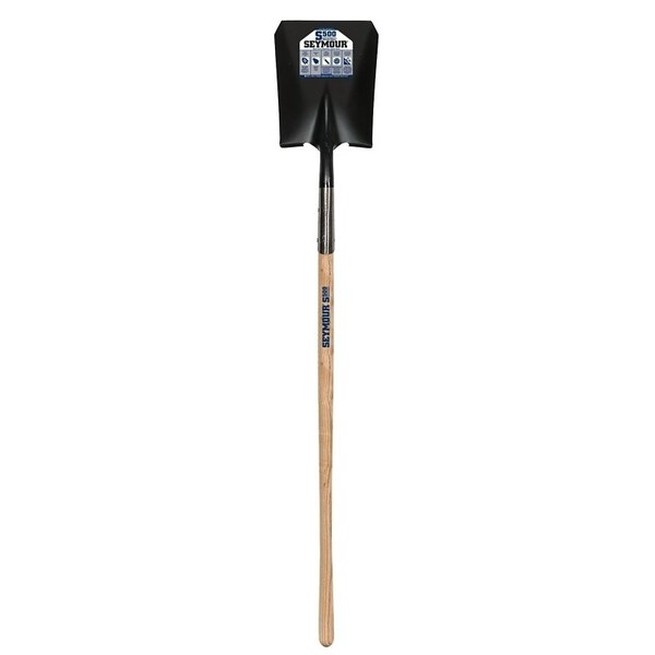 Seymour Midwest Square Point Shovel, 9-1/2 in W 14 ga Steel Blade, American Ashwood Handle - 49345