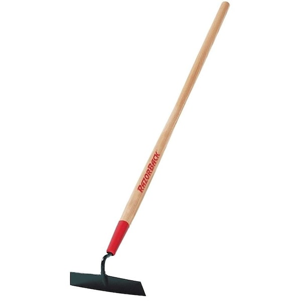 Razor-Back Onion Hoe with Wood Handle, 7 in W Blade, 3-1/2 in L Blade, Steel Blade, Wood Handle - 66135