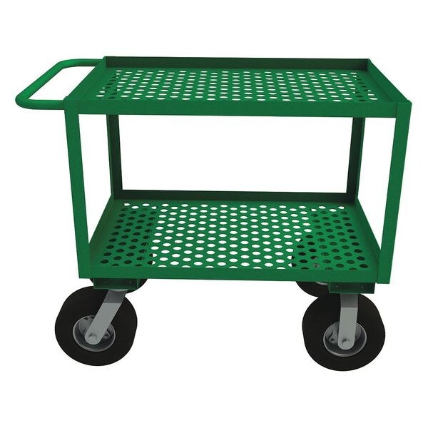 Zoro Select Garden Cart, 1000 lb., 54 In. L, 24 In. W - GC-2448-2-10PN-83T