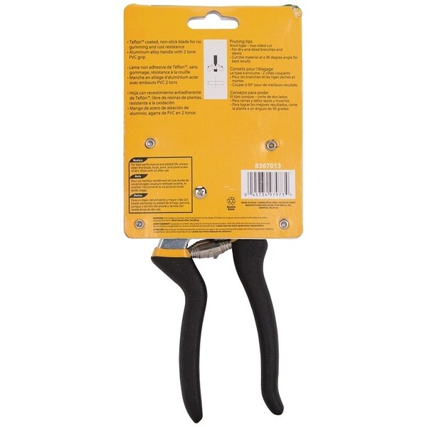 Landscapers Select Pruning Shear, 1/2 in Cutting Capacity, Steel Blade, Aluminum Handle, Cushion-Grip Handle - GP1005