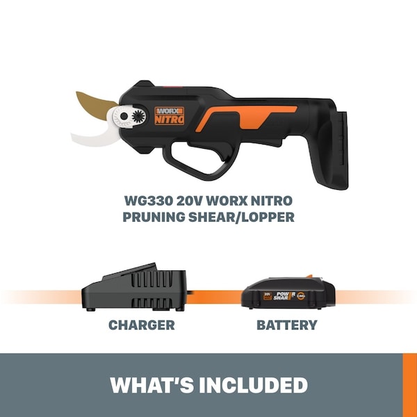 Worx Nitro 20V Pruning Shear/Lopper Tool Only Battery and Charger Included - WG330