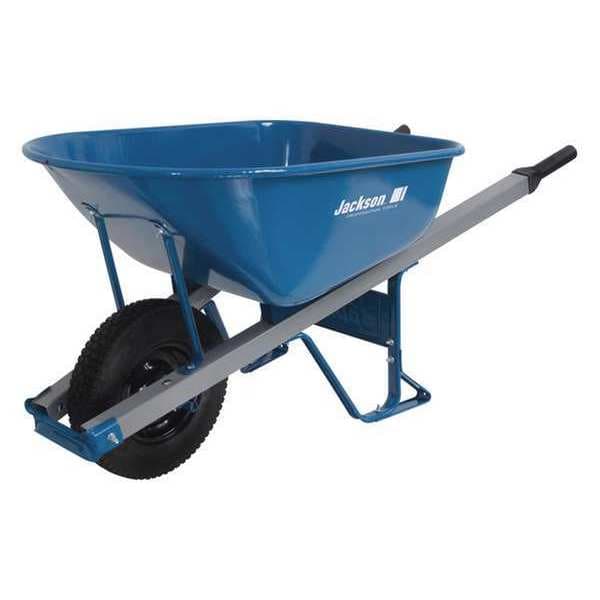 Jackson Professional Tools Steel Wheebarrow, FlatFree Tires, 6cu. ft. - M6SFFKB