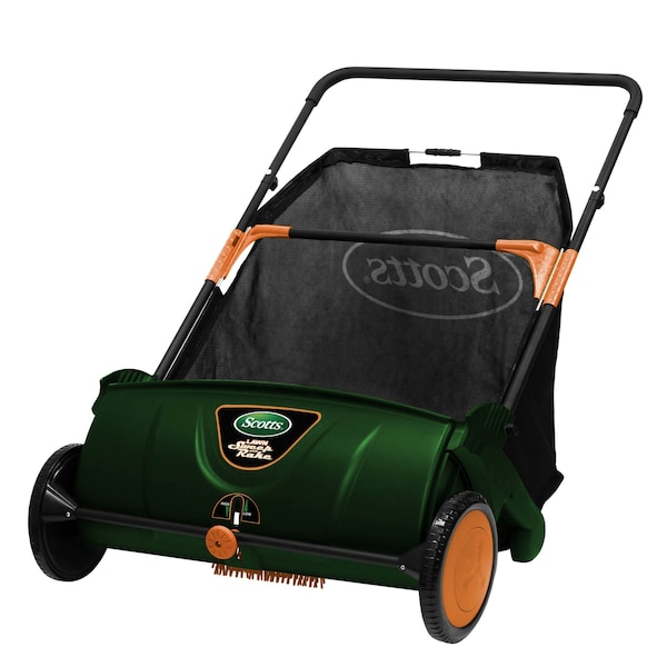 Scotts 26-Inch Push Lawn Sweeper, with 3.6 Bushel Rear Collection Bag - LSW70026S