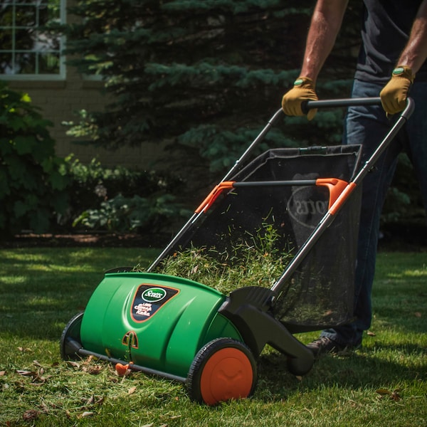Scotts 26-Inch Push Lawn Sweeper, with 3.6 Bushel Rear Collection Bag - LSW70026S