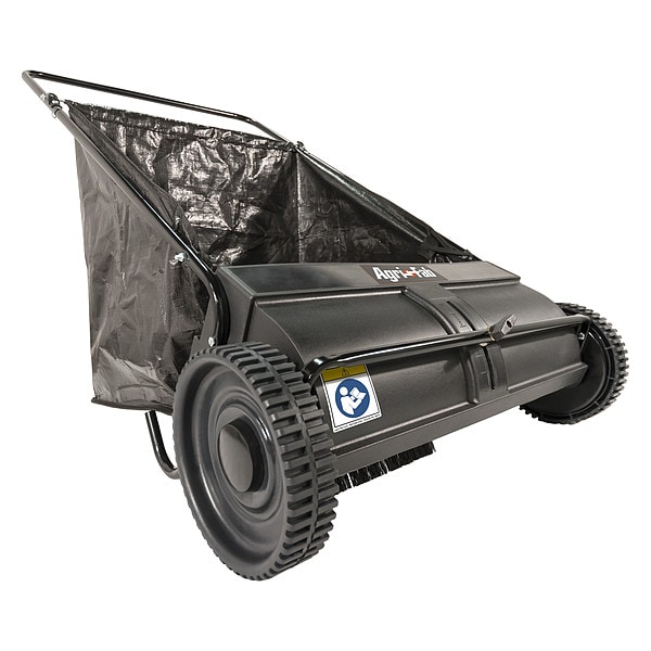Agri-Fab Push Lawn Sweeper, 26 in Working Width, 6.2 cu ft Hopper Capacity, Vinyl Hopper Material - 45-0218