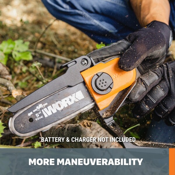 Worx 20V Power Share 5 in. Cordless Pruning Saw, No Battery and Charger Included, Tool Only - WG324.9