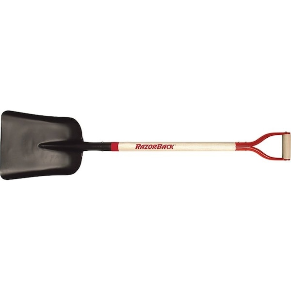 Union Tools Scoop Shovel, 1114 in W Blade, 1412 in L Blade, Steel Blade, North American Hardwood Handle - 79809