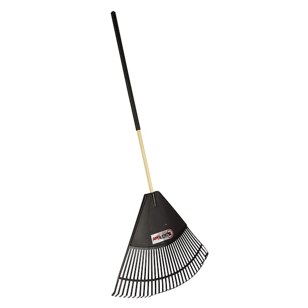 Emsco Group Leaf Rake, 32in Resin Head, 48in Hardwood Handle w/ Soft Foam Grip - 2860