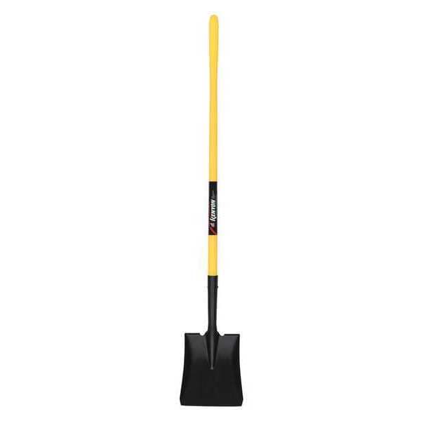 Kenyon Square Point Shovel, 16 ga #2 Blade, Steel Blade, Forward Turn Step, 48 in L Yellow Polymer Handle - 49642