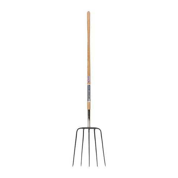 Seymour Midwest 5-tine Straw Fork with 54"L Hardwood Handle - 49279
