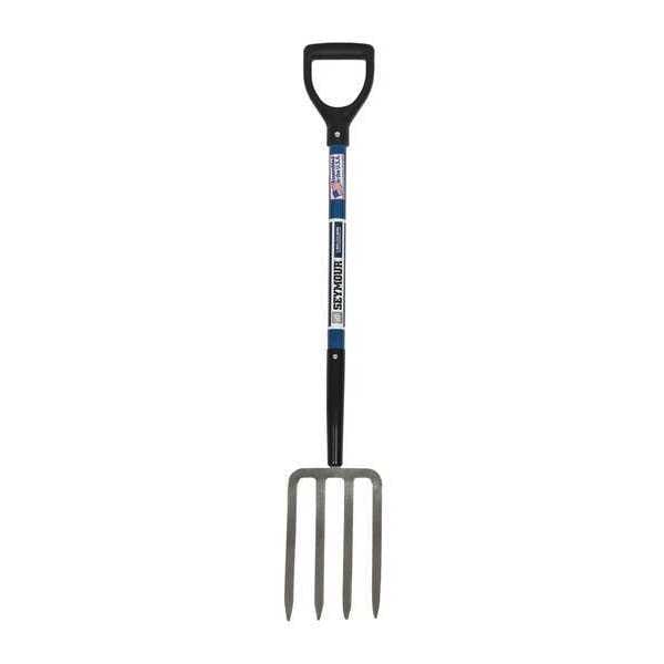 Seymour Midwest 4-tine Spading Fork with 30"L Fiberglass Handle - 49283