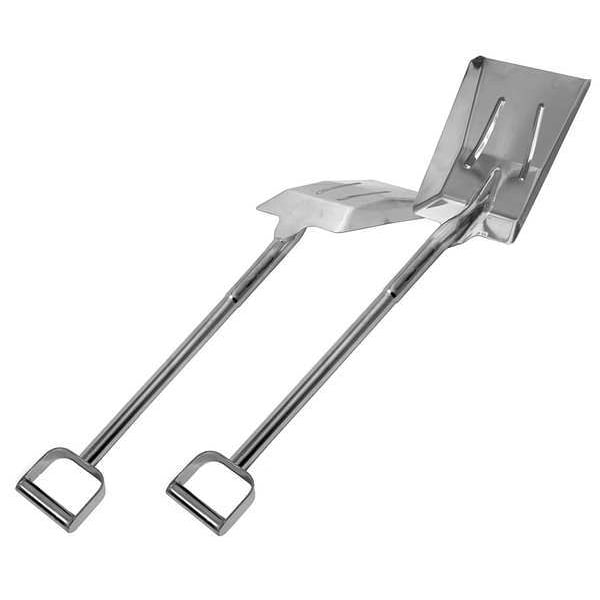 Sani-Lav Scoop Shovel, 304 Stainless Steel Blade, 27-1/2 in L Silver 304 Stainless Steel Handle - 217R