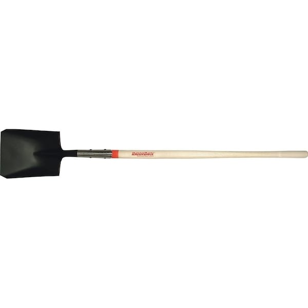 Razor-Back Square Point Shovel, 9-1/2 in W Blade, Steel Blade, 48 in L Ashwood Handle - 44101