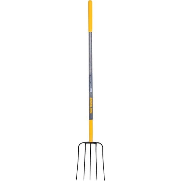 Ddupleks Usa BFG2  61 in. 5-Tine Forged Manure Fork with Cushion End Grip on Hardwood Handle - AME2812300