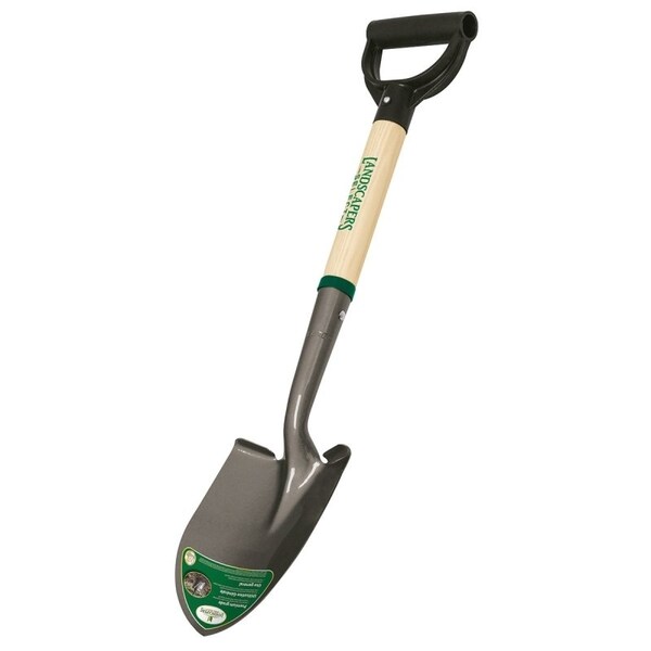 Landscapers Select 34610 Digging Shovel, Steel Blade, Wood Handle, D-Shaped Handle, 19 in L Handle - 34943