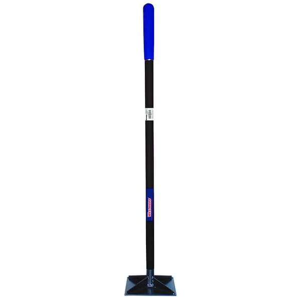 Westward Tamper, Steel, 8in.L x 8in.W, Rubber Grip - 38ZD98