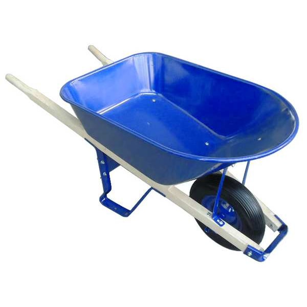 Westward Wheelbarrow, Steel, 6 Cu. Ft., Flat Free - 10G167