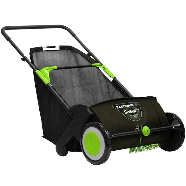 Earthwise 21-Inch Leaf & Grass Push Lawn Sweeper - LSW70021