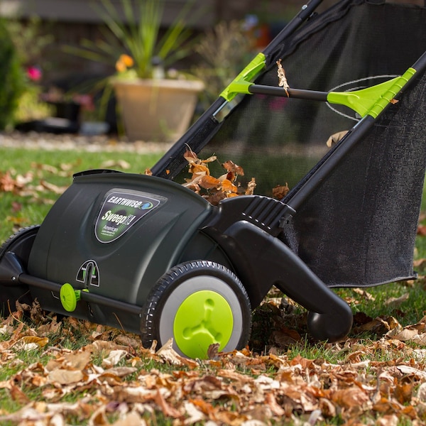 Earthwise 21-Inch Leaf & Grass Push Lawn Sweeper - LSW70021
