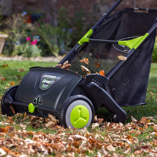 Earthwise 21-Inch Leaf & Grass Push Lawn Sweeper - LSW70021