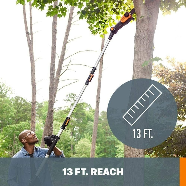 Worx 20V Power Share 8 in. Pole Saw with Auto-Tension, Tool Only - WG349.9