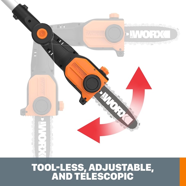 Worx 20V Power Share 8 in. Pole Saw with Auto-Tension, Tool Only - WG349.9