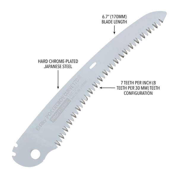 Silky Saws Silky PocketBoy Curve Professional 170mm Blade - 727-17