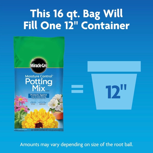 Miracle-Gro Miracle-Gro Moisture Control Flower and Plant Potting Mix 16 qt - 75586300