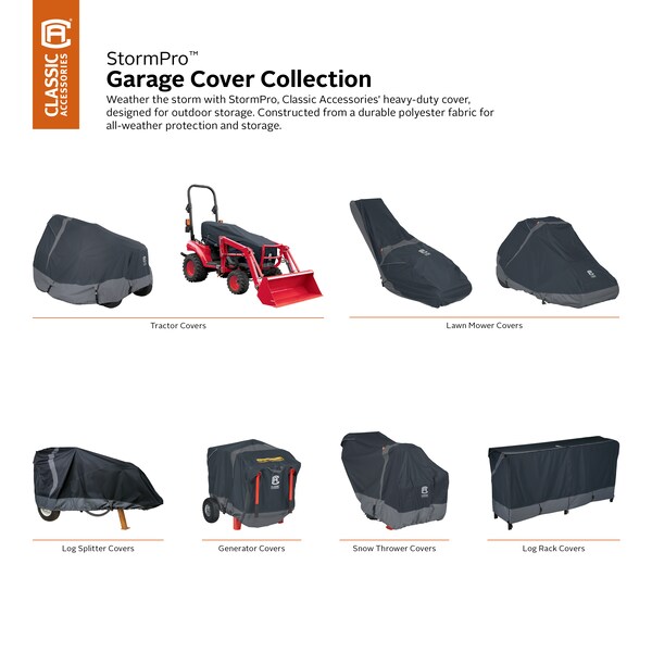 Classic Accessories Black Log Splitter Cover, StormPRO, 82"x45 - 52-231-011001-EC