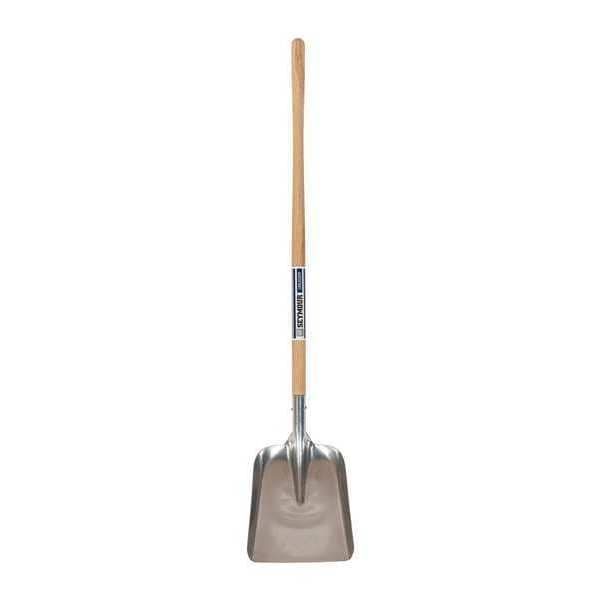 Seymour Midwest Scoop Shovel, #2 Blade, Aluminum Blade, 48 in L Natural Hardwood Handle - 49060