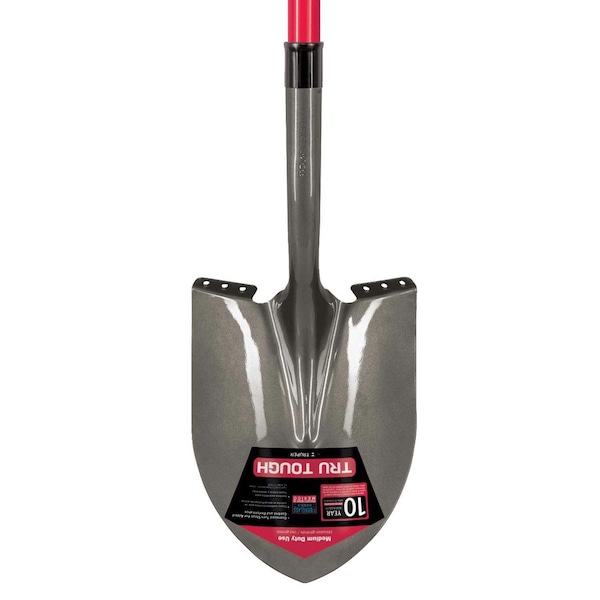 Truper Truper Tru-Tough 56.75 in. Steel Round Digging Shovel Fiberglass Handle - PRL-FV