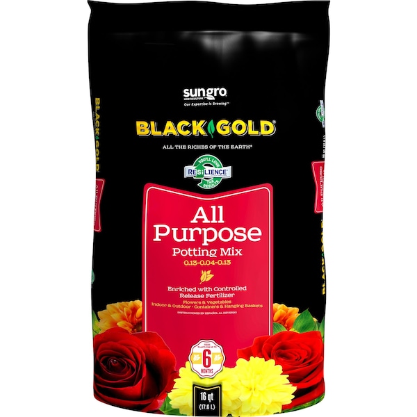 Black Gold Black Gold All Purpose Potting Mix 16 qt - 1410102 16QT U