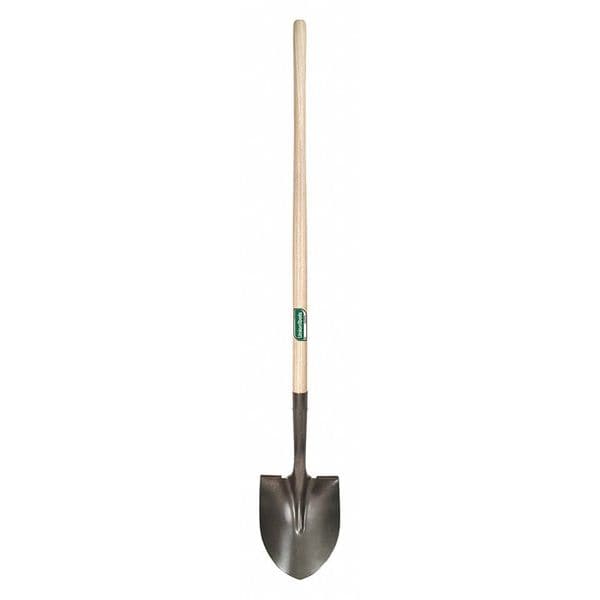 Union Tools Round Point Shovel, 48 in L Hard Wood Handle - 40191