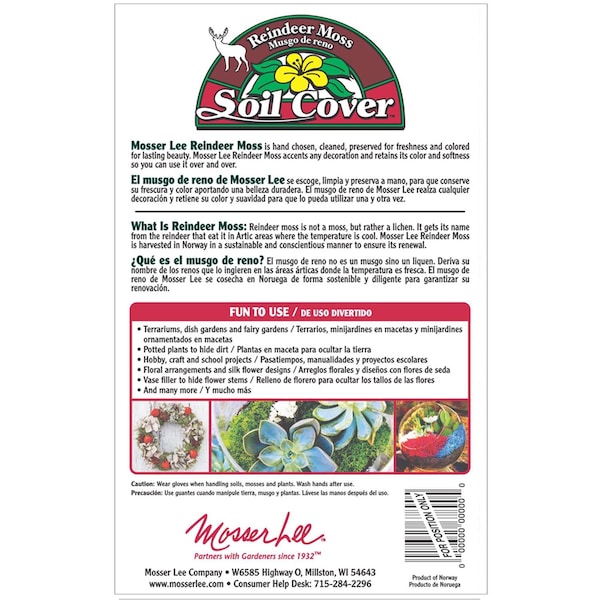Mosser Lee Mosser Lee Soil Cover Organic Dark Green Reindeer Moss 3 oz - ML3010
