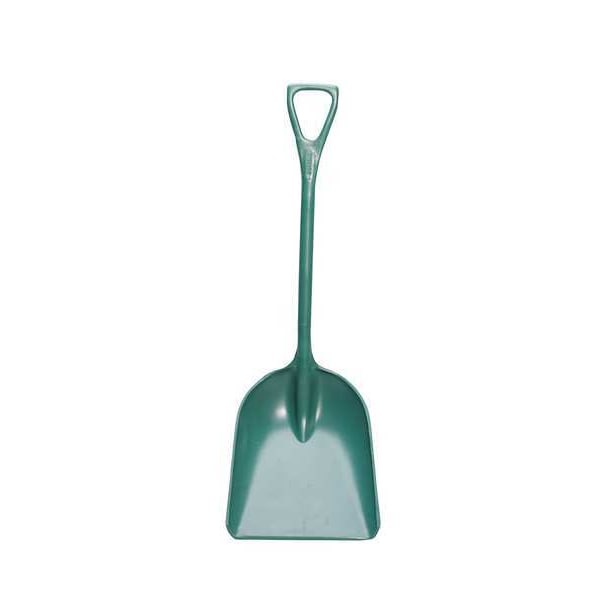Remco Hygienic Square Point Shovel, Polypropylene Blade, 28 in L, Green, Polypropylene Handle - 6982MD2