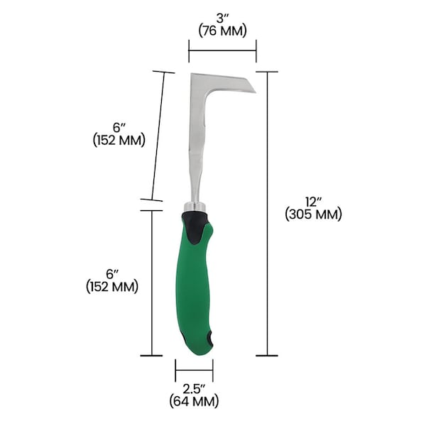 Zenport Crack Weeder Weeding Sickle, 12-Inch, 12PK - 15311G
