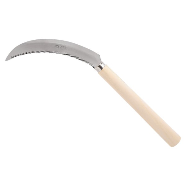 Zenport Harvest Sickle with 6.5 in Serrated Blade, Wooden Handle, 12PK - K208P