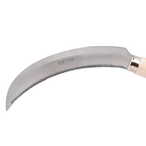 Zenport Harvest Sickle with 6.5 in Serrated Blade, Wooden Handle, 12PK - K208P