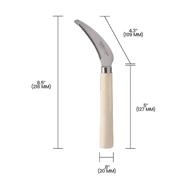Zenport Serrated Weeding Sickle, Wood Handle, 12PK - K206B3