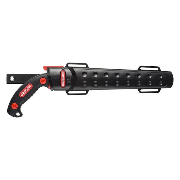 Oregon 12" Straight Premium Steel Blade Arborist Pruning/Cutting Hand Saw Tool with Scabbard Safety Sheath - 600138