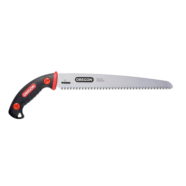 Oregon 12" Straight Premium Steel Blade Arborist Pruning/Cutting Hand Saw Tool with Scabbard Safety Sheath - 600138