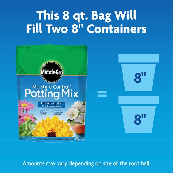 Miracle-Gro Miracle-Gro Moisture Control Flower and Plant Potting Mix 8 qt - 75578300