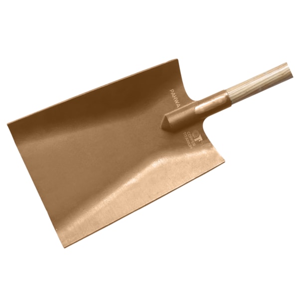 Pahwa Square Point Shovel, Copper Titanium Blade, Polished Ash Wood Handle - EX-3004