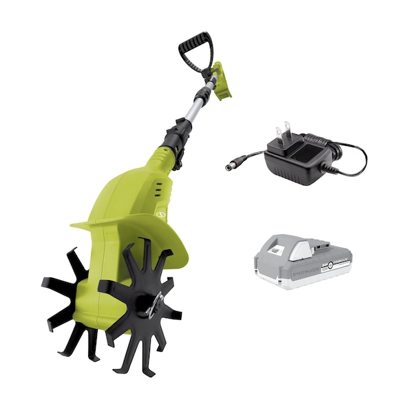 Sun Joe 24-Volt 2.0-Ah Cordless 6-Inch Cutting Swath Cordless Garden Tiller/Cultivator - 24V-TLR-LTE
