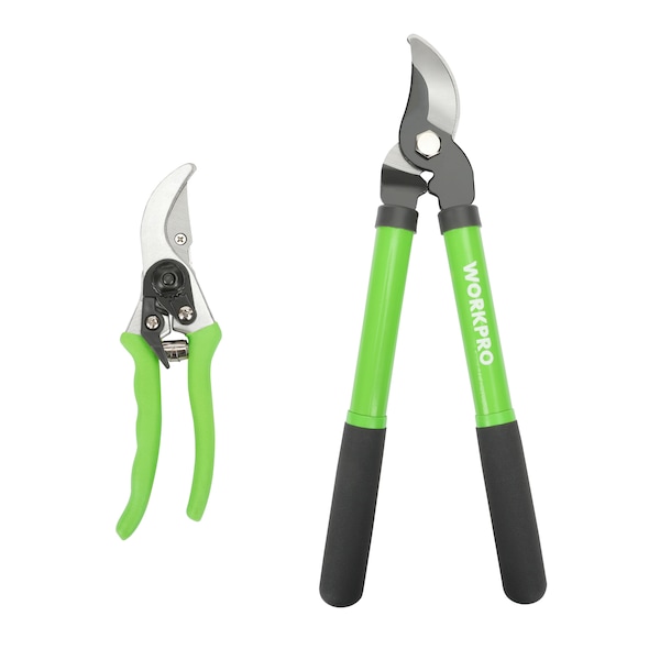 Prime-Line WORKPRO W115010 Limb and Branch Pruner Tool Set, Heat-Treated Steel 2 Piece - W151010