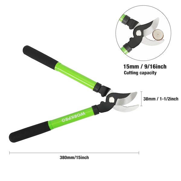 Prime-Line WORKPRO W115010 Limb and Branch Pruner Tool Set, Heat-Treated Steel 2 Piece - W151010