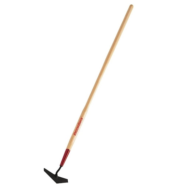 Razor-Back Scuffle Hoe with Wood Handle, 6-1/2 in L Blade, Hardwood Handle - 66137