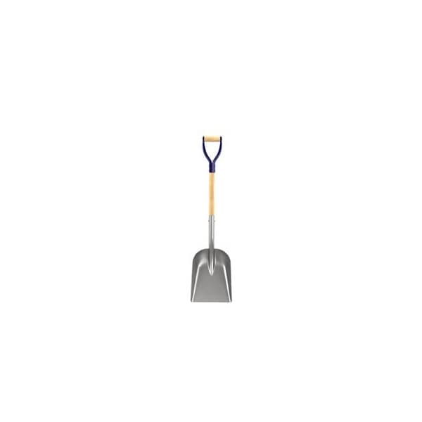 Bon Tool 11 in X 14 in Scoop Shovel, Aluminum, 27 in L D-Grip Wood Handle - 84-698